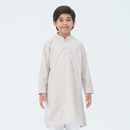 Boy's Cotton Beige Panjabi